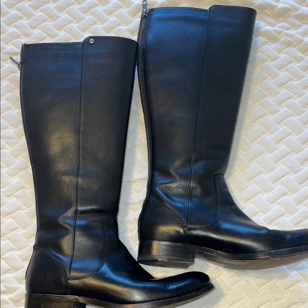 Frye Black Over the Knee Leather Boots